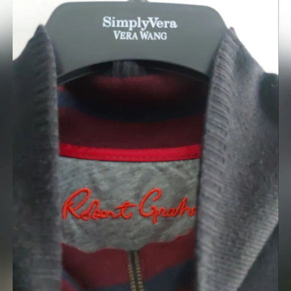 Robert Graham Burton 1/4 zip Mock Pullover black Large Nwot - Picture 6 of 6